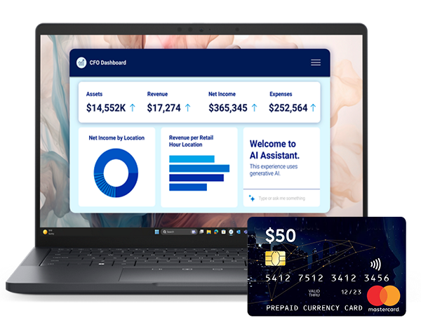 Dell Pro Laptop with $50 Mastercard