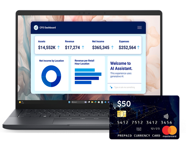Dell Pro Laptop with $50 Mastercard