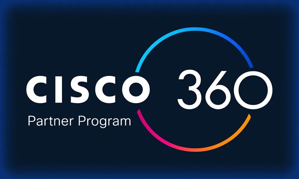 Cisco 360 Partner Program logo with a multi‑coloured circular design.