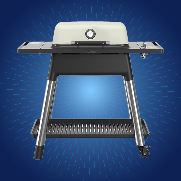 Everdure freestanding outdoor barbecue grill with thermometer