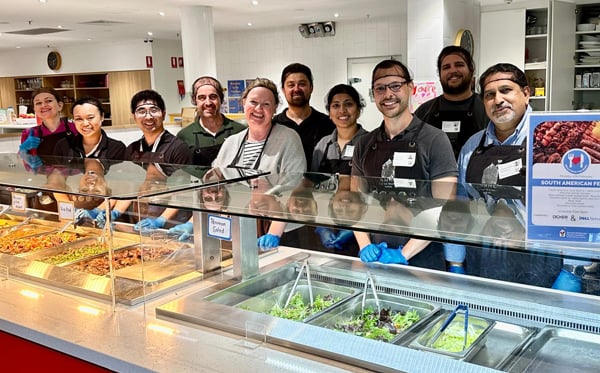 Our Dell Technologies team pictured making meals for Ronald McDonald House