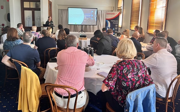 Microsoft presentation with engaged partner audience