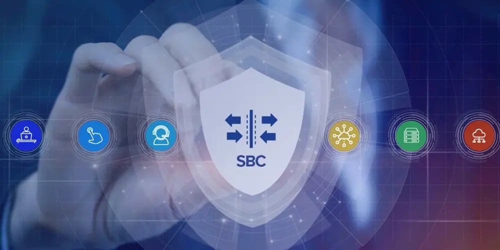 A hand pointing at a digital shield labeled 