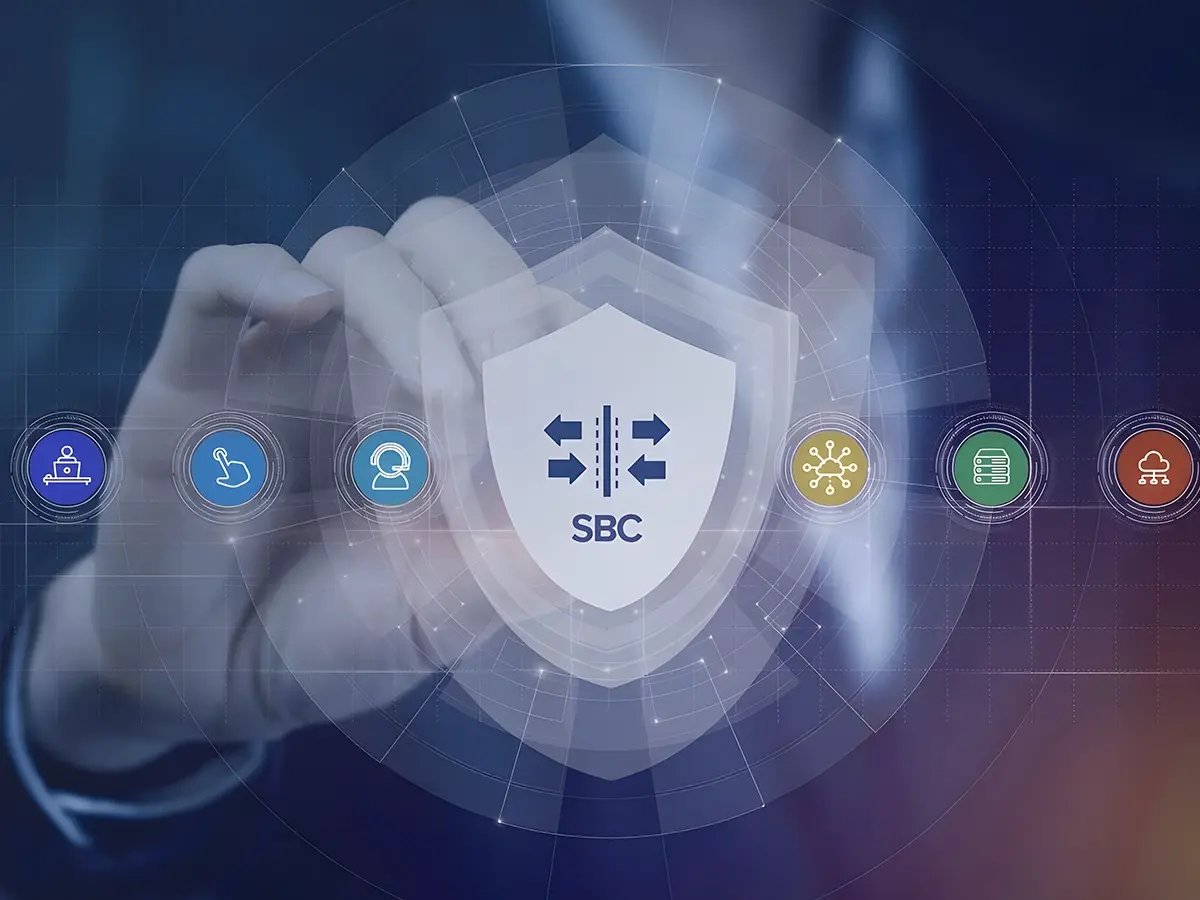 A hand pointing at a digital shield labeled 