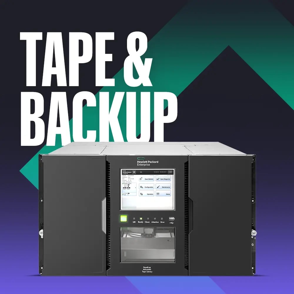 HPE tape and backup system for secure data protection and recovery.