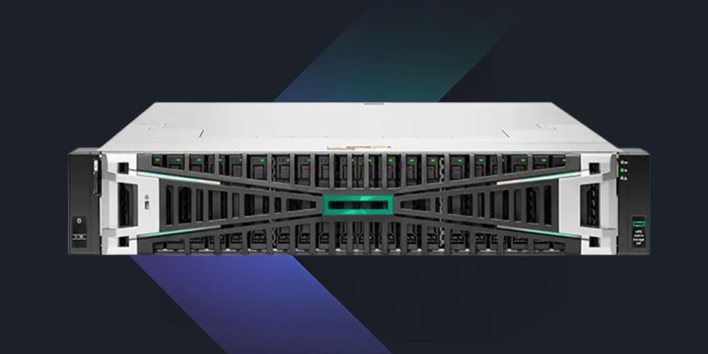 Front view of a rack‑mounted server with multiple hot‑swap drive bays.