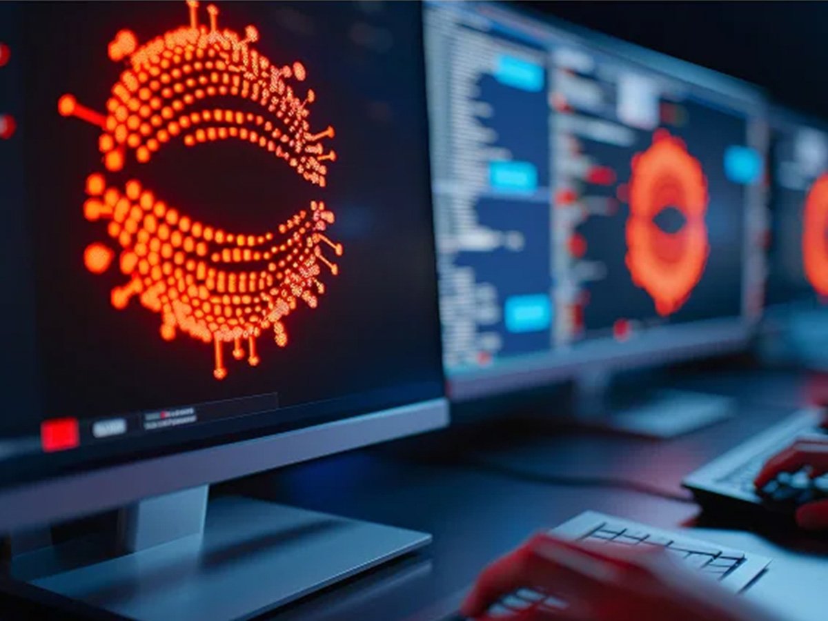 A desktop screen featuring security code