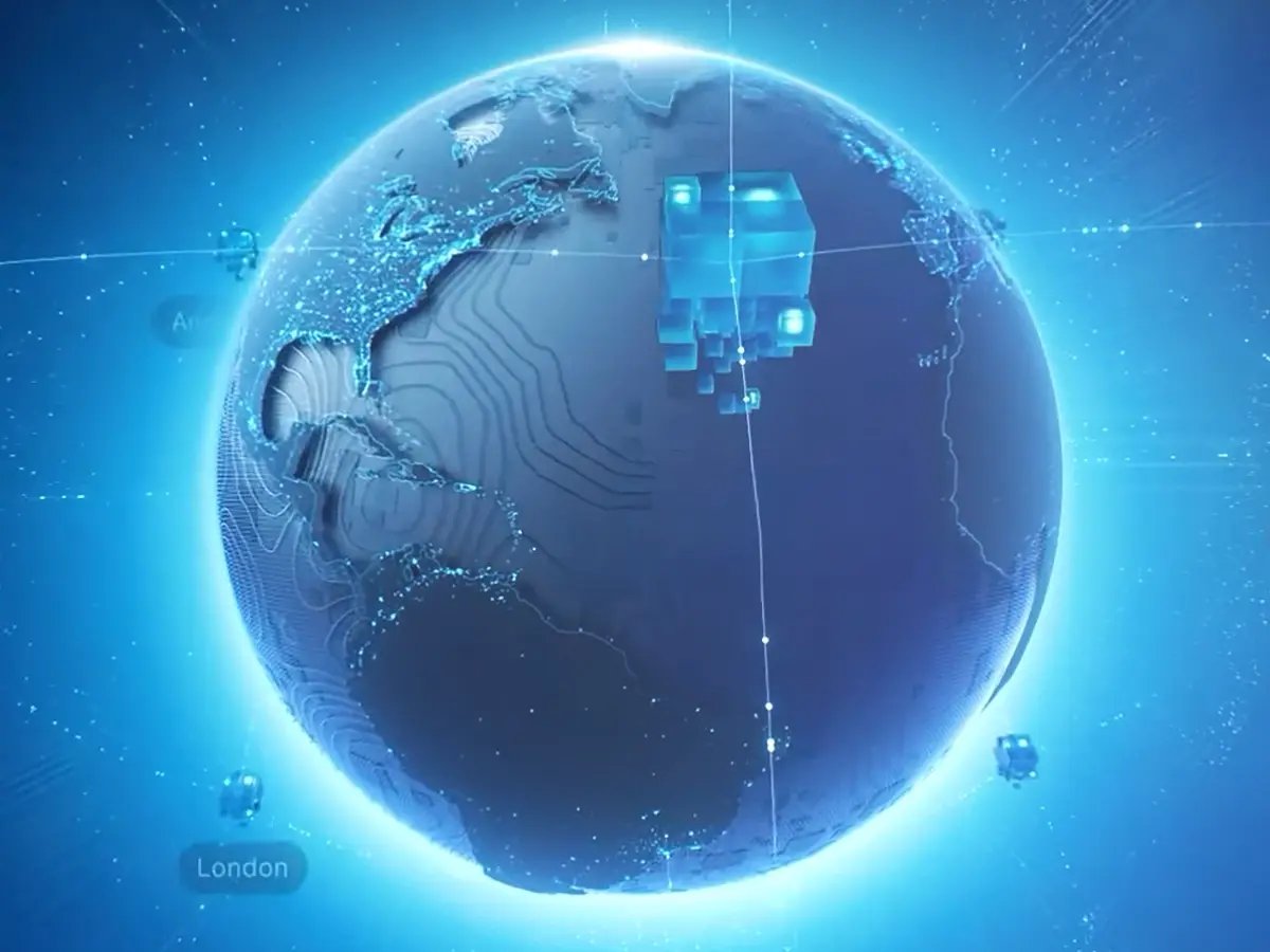 Digital globe with data clusters