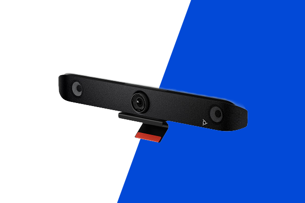 Slim video conferencing camera with a clip mount for displays.