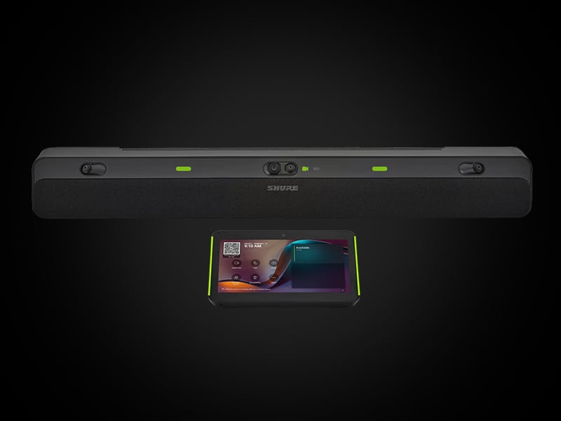 SHURE-(IMXBPK-B-A)-INTELLIMIX-ALL-IN-ONE-PREMIUM-VIDEO-BAR-AND-10-TOUCH-PANEL