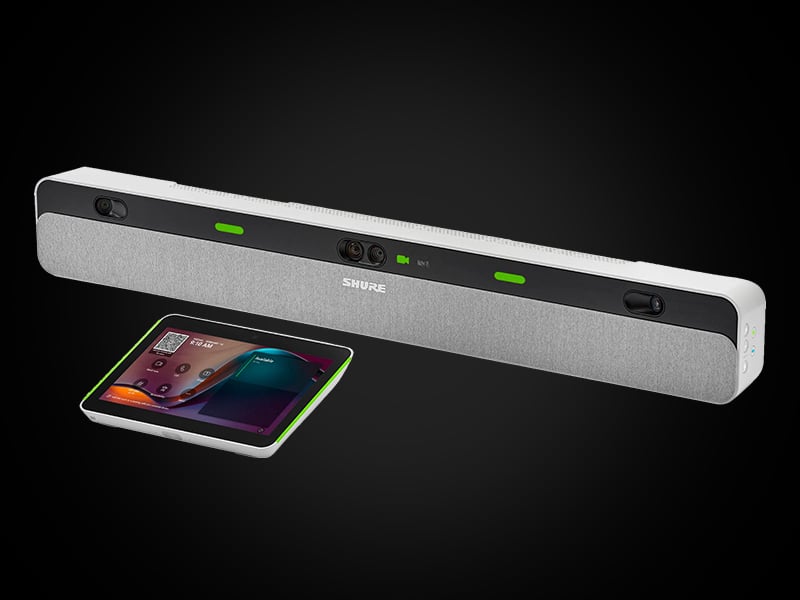 SHURE-(IMXBPK-W-A)-INTELLIMIX-ALL-IN-ONE-PREMIUM-VIDEO-BAR-AND-10-TOUCH-PANEL-1