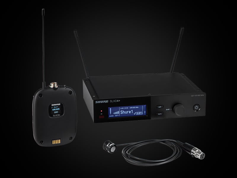 SHURE-(SLXD14-WL185M)-SINGLE-CHANNEL-RX-1X-BODYPACK-TX-WL185M-LAPEL