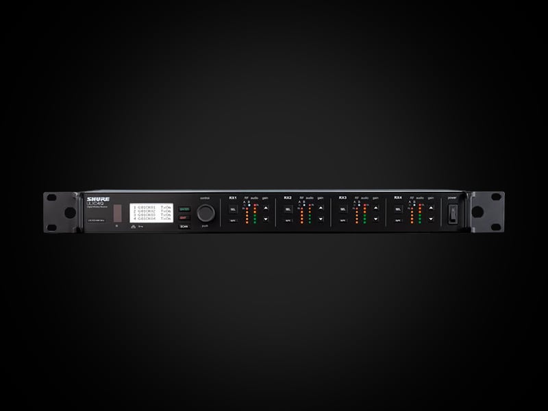 SHURE-(ULXD4QA)-DIGITAL-WIRELESS-QUAD-CHANNEL-RECEIVER
