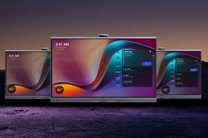 Yealink meeting board product photo on a dark background