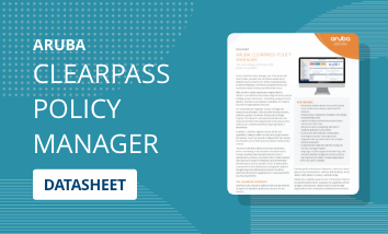 ARUBA CLEARPASS POLICY MANAGER Datasheet